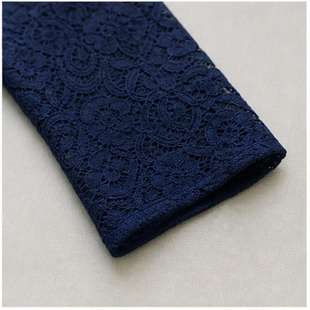 Navy Button Blouse - Picture 5 of 6